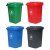 海斯迪克 HK-366 户外厂房垃圾桶 塑料分类垃圾箱 蓝色 加厚50L不带轮