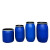 150升塑料桶大口圆形半截水桶200kg加厚发酵桶海鲜运输装鱼桶 蓝色50L方形塑料桶 【带外盖和内盖】