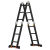 加厚多功能合页梯子人字梯直梯铝合金梯楼梯升降伸缩便携折叠 超厚款人字2.8米直梯5.8米43斤