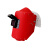 京仕蓝红钢纸电焊面罩头戴式焊帽焊接焊工专用安全帽全脸防护隔热防飞溅 面罩(可视铁窗翻盖)2白2黑镜片 安全帽卡槽
