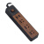 雅奇DF55复古木纹装饰插座 创意桌面插线板多功能插排插板学生宿舍3位15孔带USB总控带1.8米线