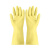 帮手仕 乳胶防滑防水防护洗碗保洁工作干活劳动手套劳保用品手套A1 黄色3双 M码