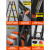 多功能工程升降人字楼梯家用便携伸缩梯子铝合金加厚折叠室内 【德国橙色踏板】人字梯1.5+1.5 米【没有平衡