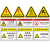 小心有电触电机械设备警告贴PVC小号 大号提示标志安全标识牌定做 危险废物JX09 (10张) 3x3cm
