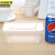 京洲实邦 650ml透明100套带盖 长方形一次性餐盒塑料外卖打包盒子JZSB-9311B