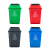 斯铂格 BGS-123 户外摇盖分类垃圾桶40L 蓝色可回收物 塑料长方形市政物业环卫商用