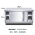 宇威201不锈钢工作台厨房操作台面桌子带门商用打荷台加厚120*50*80cm单通
