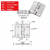 HFV01-A35/A47/A61/A50/A60 柜门不锈钢腰孔合页电柜可调节型铰链 HFV01-A61
