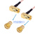 RF射频连接线SMA公头转SMA直角弯头电缆同轴线馈线线缆天线延长线 巧克力色 0.2m