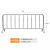 不锈钢铁马护栏移动围栏商场活动分流地铁施工安全防护隔离栏 普通钢材质32管高1米长2米