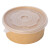 金诗洛 K5476 (50个)牛皮纸碗盖 一次性碗圆形沙拉碗轻食饭盒PP盖 500/750/1000ml