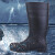 京斯坦 工矿雨靴男劳保鞋钢头钢底靴工地防护靴 高帮加钢板高筒水鞋  44码 