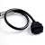 金属OBD2延长线eol线EPS标定使用耐拔插带编织屏蔽线缆 金属OBDll公头延长线0.3米
