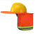 京斯坦 季工地施工遮阳帽檐大款带帽檐头盔散热帽子阻隔紫外线遮阳板罩  遮阳板帽 黄色款 