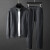 VIKKLL简约有型 秋季新款运动休闲套装 男士时尚拼接刺绣修身立领两件套 黑色 XL