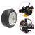 3d打印机铝型材滑轮 塑料被动惰轮轨道动滑pom大轮小轮V型内径5mm 透明大轮(内孔5mm)带625RS轴