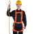五点式安全带高空作业保险带电工施工工地全身耐磨户外安全绳套装 国标3米单大钩半身