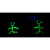 手影舞荧光手套蓝色发光夜光手套年会手指舞道具紫光舞台黑光灯 黄绿色彩带一卷22米 31-40W