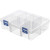 多格零件盒带盖透明配件件收纳盒小螺丝分类分格塑料格子工具箱 12分格无盖透明款买1送1共2个