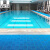 洛楚（Luxchic）商用卫生间游泳馆防滑垫水波纹蓝色（30cm*30cm*0.7cm） 拼接镂空淋浴隔水脚垫厕所游泳池
