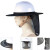 安全帽遮阳帽檐夏季透气工地专用防晒神器无顶帽沿板建筑网眼护颈 深蓝色