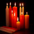 立采  蜡烛 应急无味焟烛 红色无烟带防风套4.5×14cm(10个) 1件价