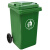 蓓尔蓝 户外垃圾桶大号 100L 加厚商用物业小区环卫塑料桶带盖果皮箱LJT2208 绿色