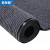 蓓尔蓝 双条纹地垫 1.8*1m 可裁剪迎宾地毯入户进门口脚垫吸水防滑垫DT172 深灰色