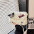 WMCK日本韩国潮牌手工编织包包可爱棉花糖云朵包自制材料包送女友斜CK 粉色酷米材料包+珍珠斜挎链