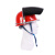 定制杰安莱透明切割防护安全帽电焊面罩防冲击耐高温面屏防飞溅防护罩 红帽灰色PC面屏