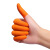谐晟 一次性防护橡胶防滑手指套 银行点钞加厚耐磨劳保工业麻点乳胶指套 S码 橙色 100只/包 SC24106