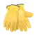 软羊皮老保电焊手套二保焊隔热防护手套搬运工作防护 黄色 两双