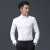 SIDISEN长袖衬衫男士小领修身衣服纯色商务休闲青年韩版春季衬衣 米白色 38码（适合95-105斤）