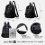 酷奇袋鼠（KUQIDAISHU）双肩包女背包2022新款韩版潮流时尚百搭牛津布帆布书包女士 (荔枝纹软皮款)黑色大号(可放A4