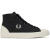 Fred Perry 618男士黑色MIDHUGHES高帮运动鞋 Black/Ecru 11 US