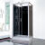 长方形整体浴室一体式钢化玻璃隔断洗澡间沐浴房卫生间 80*120黑色左群 不含蒸汽