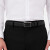 万宝龙（MONTBLANC）奢侈品 矩形十字纹印花黑色皮革板扣男士腰带/皮带114421黑色