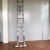 定制适用8米伸缩梯铝合金梯子7米升降梯单面直梯登高梯工程梯收缩 单面8米加钩子