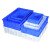 福昀   塑料长方形零件盒 螺丝工具盒 货架物料收纳盒  颜色随机 蓝/白/红/黄2#带盖 650*410*155 单位：个