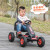 天林儿童卡丁车四轮脚踏健身车小孩脚蹬充气轮可坐男女宝宝玩具漂移车 中国红-橡胶充气轮（适合2-6岁）