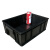 海斯迪克 HKW-71 防静电周转箱 电子元件盒物料盒黑色塑料收纳箱 26号615*425*250无盖