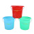 兰诗（LAUTEE）DA2159 多规格塑料水桶手提桶加厚水桶 口径34.5*高31.5cm约19升  5个装绿色
