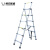 悍刀匠造铝合金伸缩梯 梯子工程梯竹节梯便携升降爬梯双面伸缩人字梯2.6*3.2米 9步梯