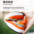 麒燕劳保鞋高弹EVA贴片透气舒适安全鞋钢包头防刺防滑工作鞋 橙色 47 