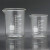 欧杜 玻璃量杯带刻度耐高温可加热实验室透明玻璃烧杯 有柄350毫升玻璃杯