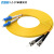 蓝邮 光纤跳线 LC-ST 单模双芯 黄色 5m LC/UPC-ST/UPC-5M-SX
