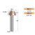 铝塑板开槽刀 木工圆底刀铣刀铝塑板开槽刀具雕刻机半圆刀电木铣 1/4*5/8(15.87mm)