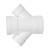 联塑 LESSO 45°异径斜四通PVC-U排水配件白色 dn110×75