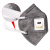 3M 9541V活性炭口罩 KN95级防护带呼吸阀透气防雾霾PM2.5针织带 独立包装20个/盒