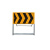  科密反光警示牌可折叠标识牌 加厚加重款黄底右导向100x50cm 2个